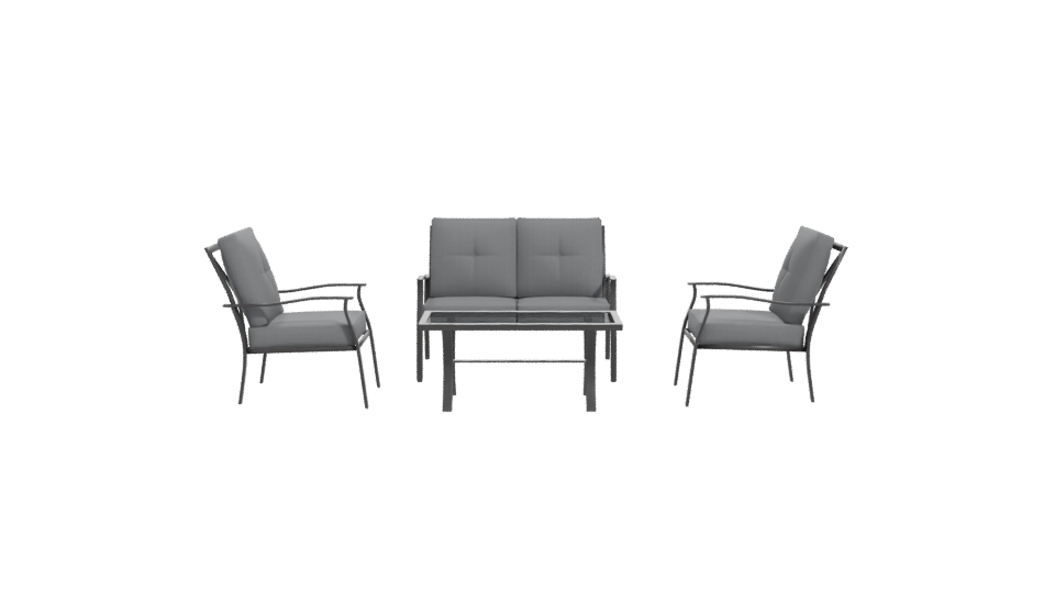 Stylish Outdoor Patio Furniture Set 3D Model - Professional 3D Model Render 11