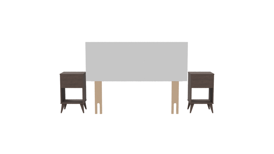 Stylish Modern Bedroom Furniture Set 3D Model - Professional 3D Model Render 5