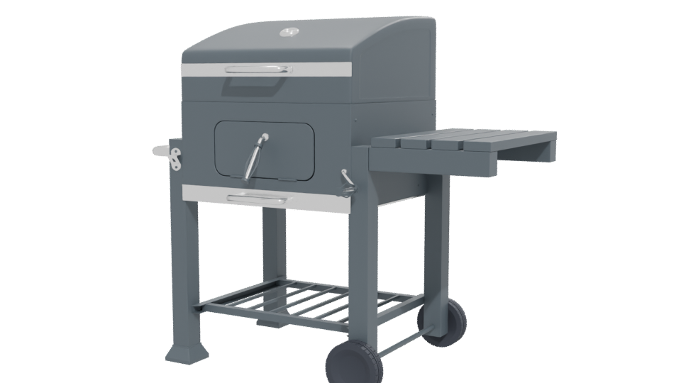 Stylish Outdoor BBQ Grill Model - Professional 3D Model Render 12