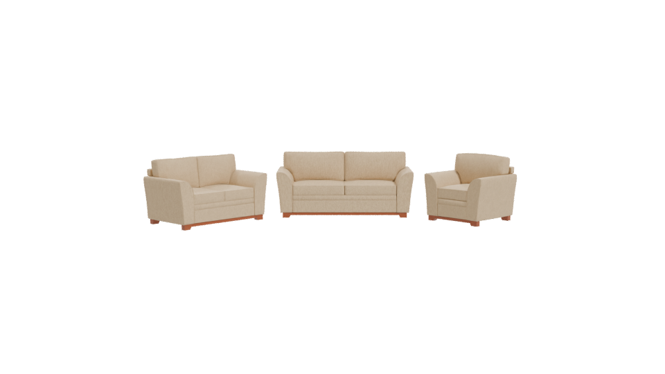 Stylish Fabric Sofa Set 3D - Professional 3D Model Render 11