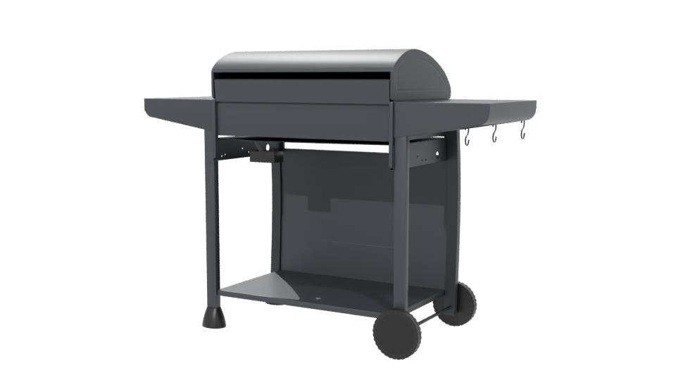 Sleek Modern Gas Grill 3D Model - Professional 3D Model Render 6