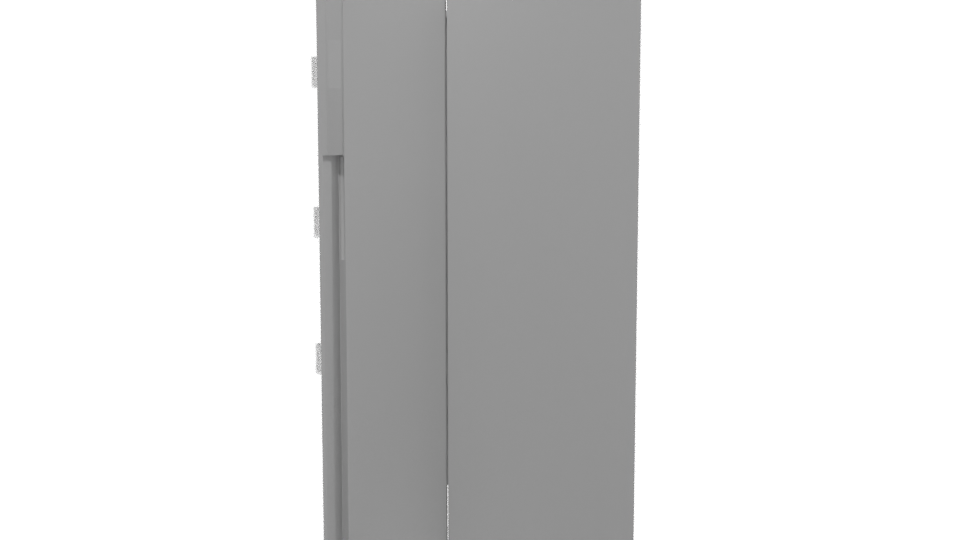 Stylish Double Door Refrigerator Model - Professional 3D Model Render 2