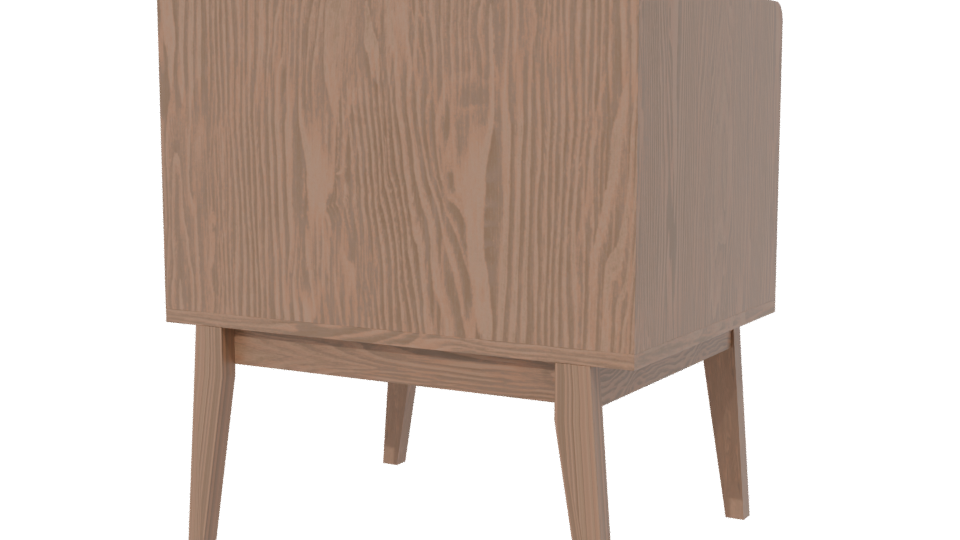 Stylish Wooden Nightstand Model 3D - Professional 3D Model Render 6