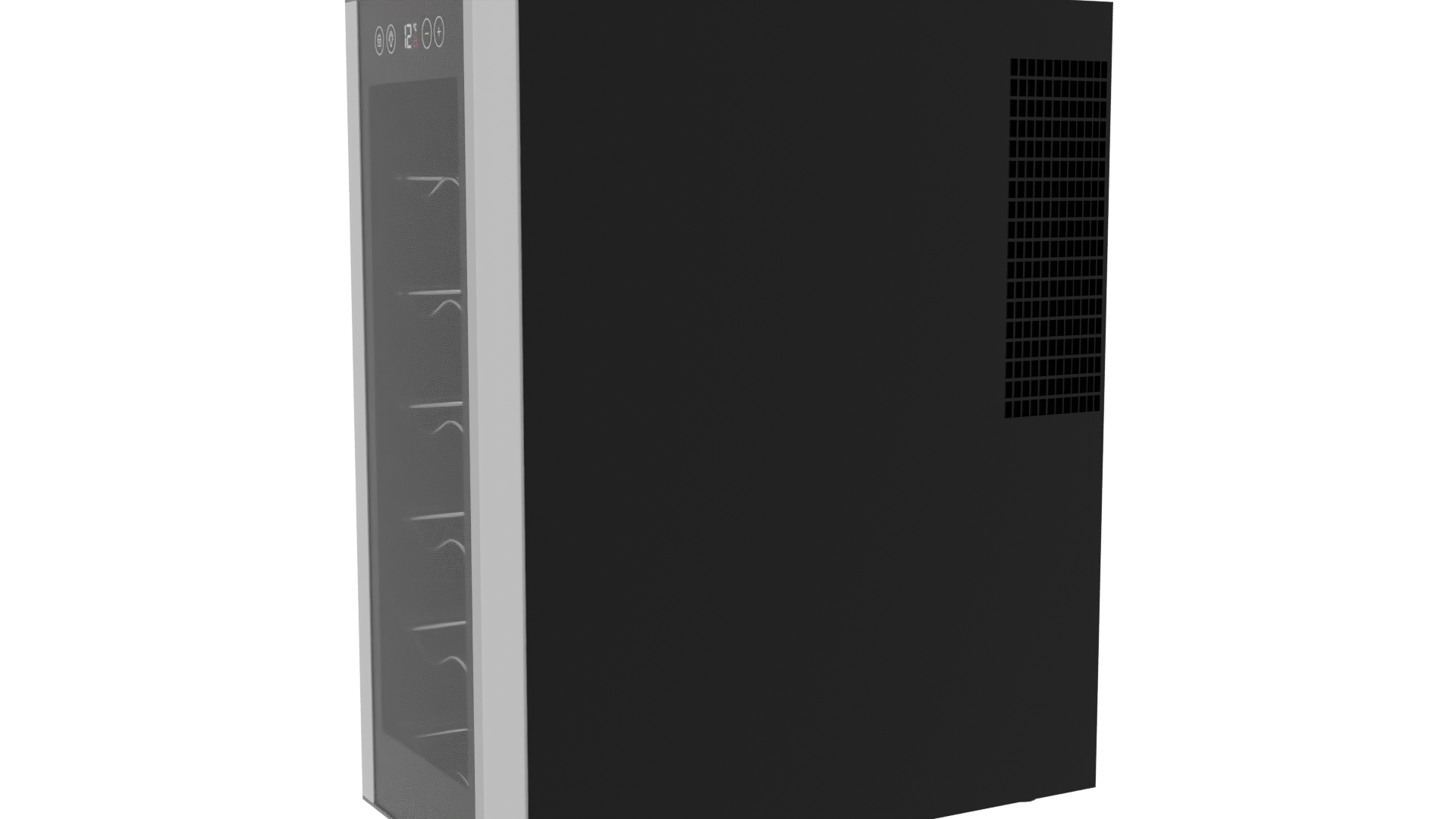 Sleek Glass Front Wine Cooler 3D Model - Professional 3D Model Render 10