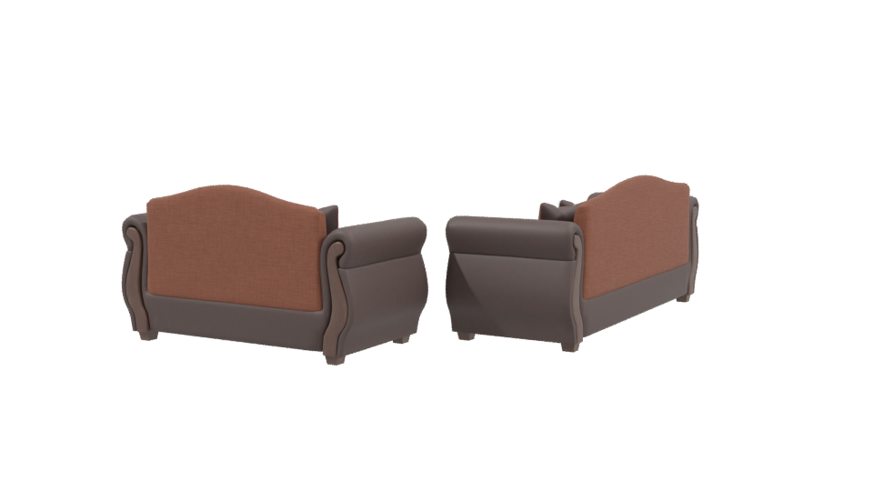 Elegant Leather Sofa Design 3D - Professional 3D Model Render 3