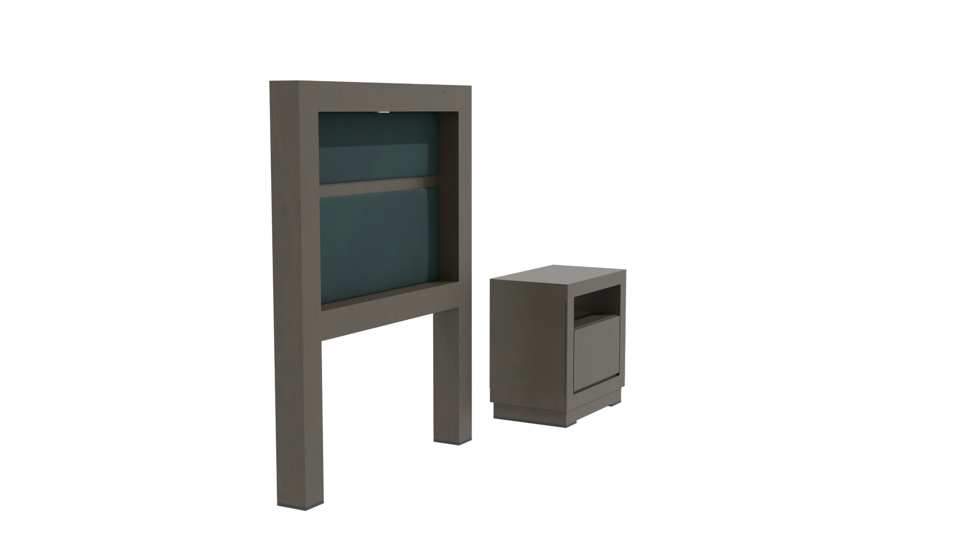 Minimalist Wooden Bed Frame 3D - Professional 3D Model Render 9