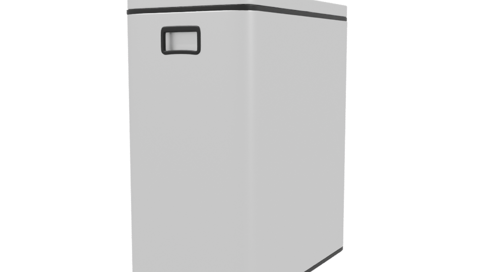 Modern Household Trash Bin 3D - Professional 3D Model Render 3