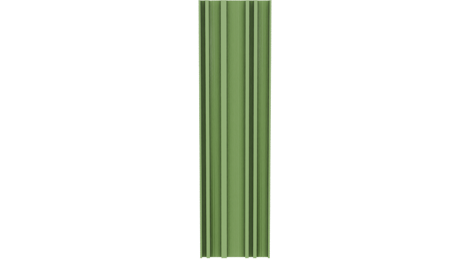 Stylized Green Vertical Panel 3D - Professional 3D Model Render 5