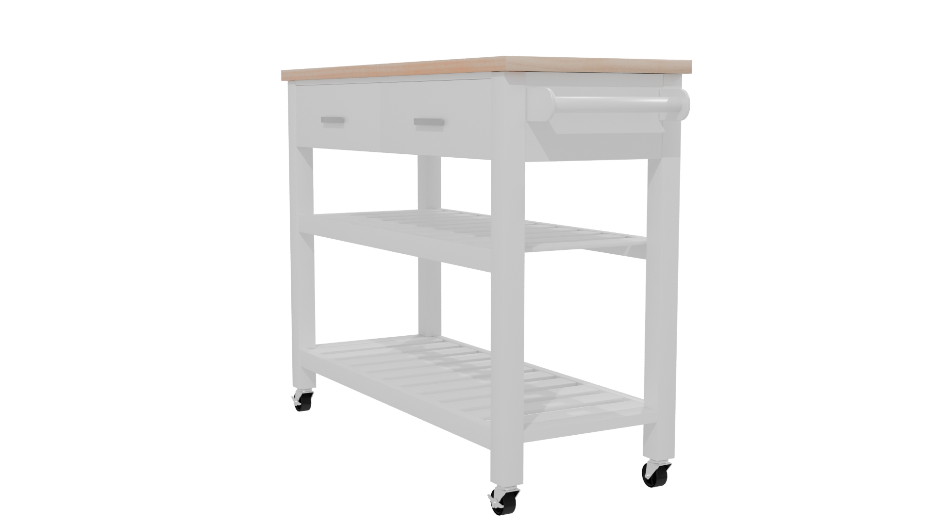 Stylish Modern Kitchen Trolley 3D Model - Professional 3D Model Render 13