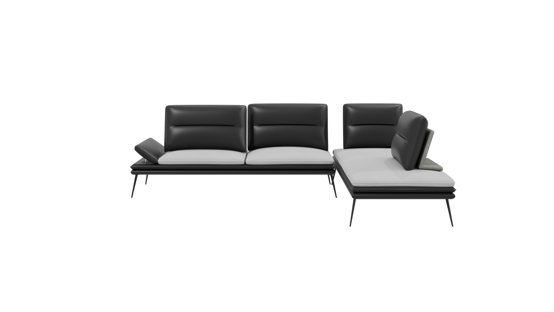 Contemporary L-Shaped Sofa 3D - Professional 3D Model Render 2