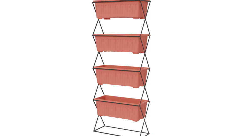 Vertical Planter Rack 3D Model - Professional 3D Model Render 6