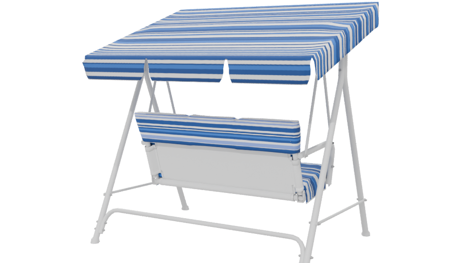 Stylish Outdoor Swing Bench with Canopy 3D Model - Professional 3D Model Render 6