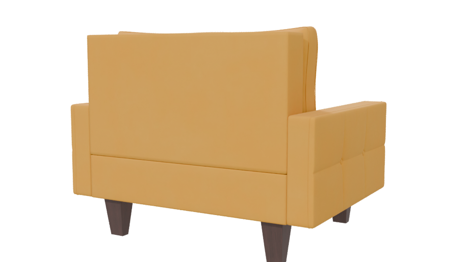 Stylish Yellow Sofa 3D Model - Professional 3D Model Render 6