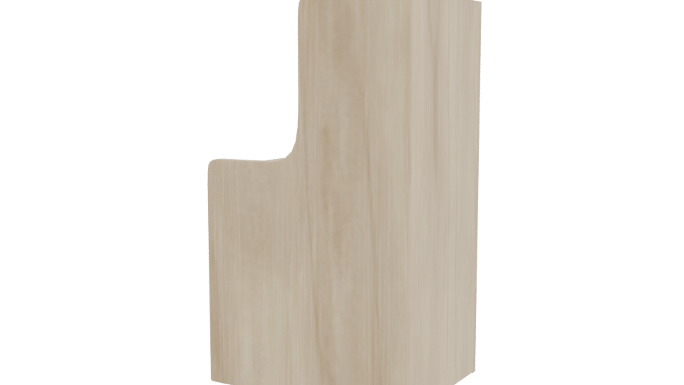 Stylish Wooden Desk Unit 3D - Professional 3D Model Render 3