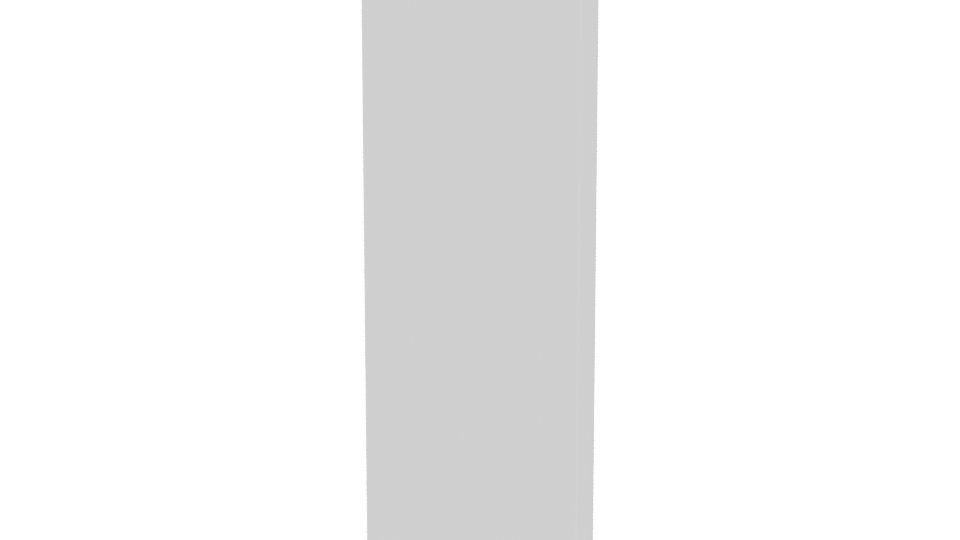 Minimalist White Bookshelf 3D Model - Professional 3D Model Render 2