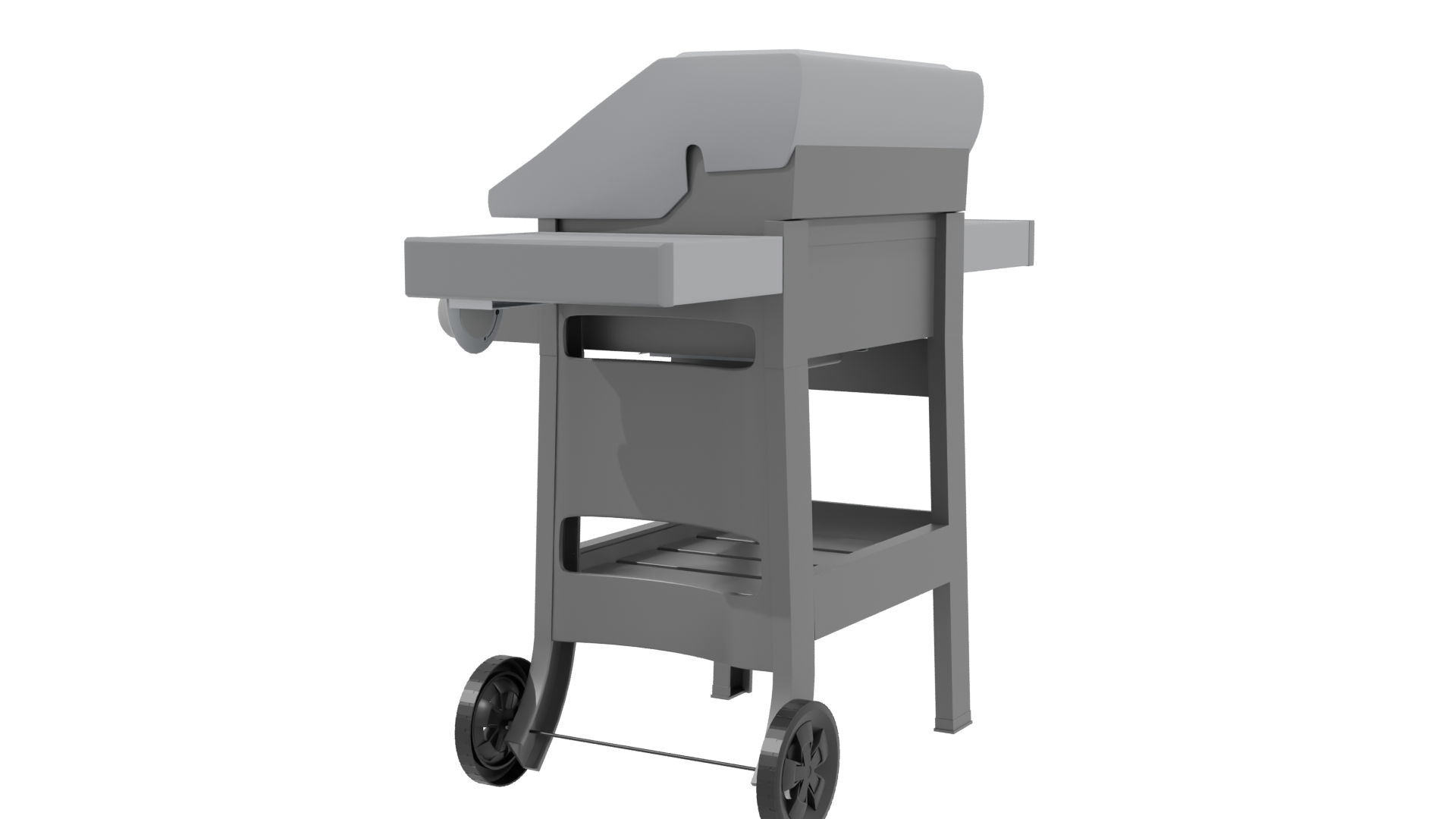 Stylish Outdoor Gas Grill 3D Model - Professional 3D Model Render 3