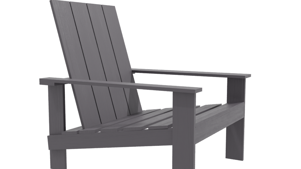 Stylish Wooden Outdoor Chair Model - Professional 3D Model Render 9
