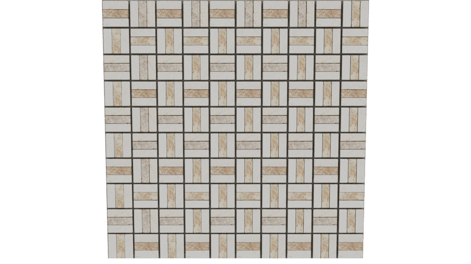 Elegant Wood Pattern Tile 3D - Professional 3D Model Render 11