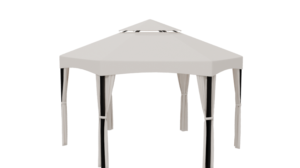 Stylish Outdoor Canopy Tent 3D Model - Professional 3D Model Render 6