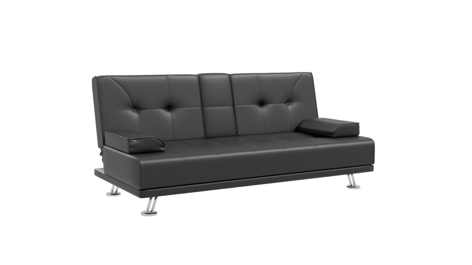 Stylish Black Sofa 3D Model - Professional 3D Model Render 10