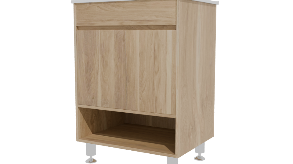 Contemporary Wooden Storage Cabinet 3D Model - Professional 3D Model Render 12