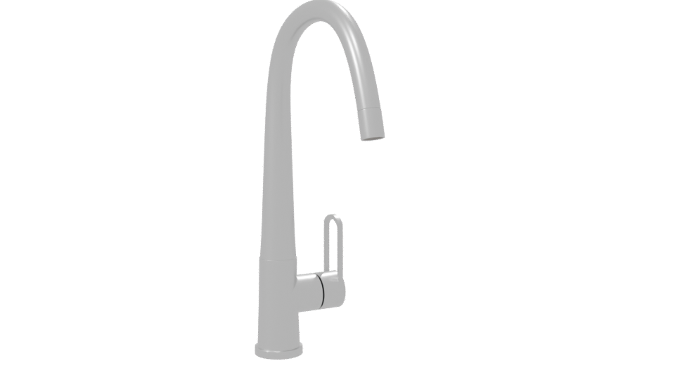 Sleek Kitchen Faucet Model - Professional 3D Model Render 7