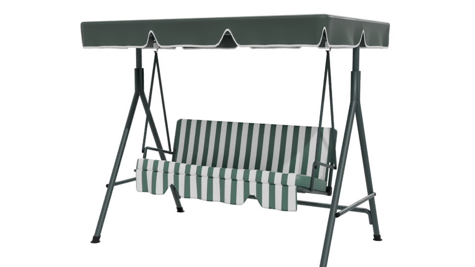 Stylish Outdoor Swing Bench 3D Model - Professional 3D Model Render 12