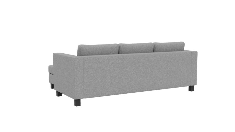 Stylish Grey Sofa 3D Model - Professional 3D Model Render 4