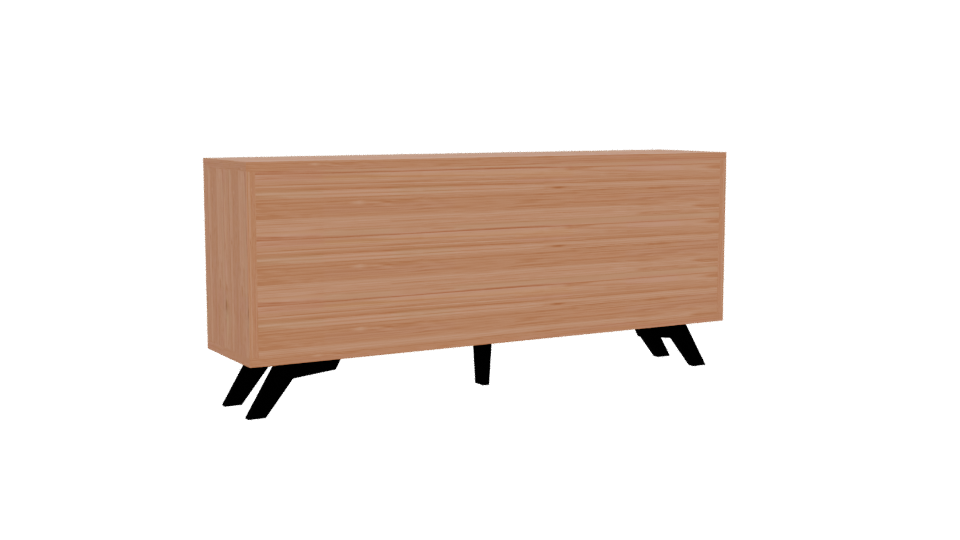 Stylish Wooden Storage Cabinet 3D - Professional 3D Model Render 4