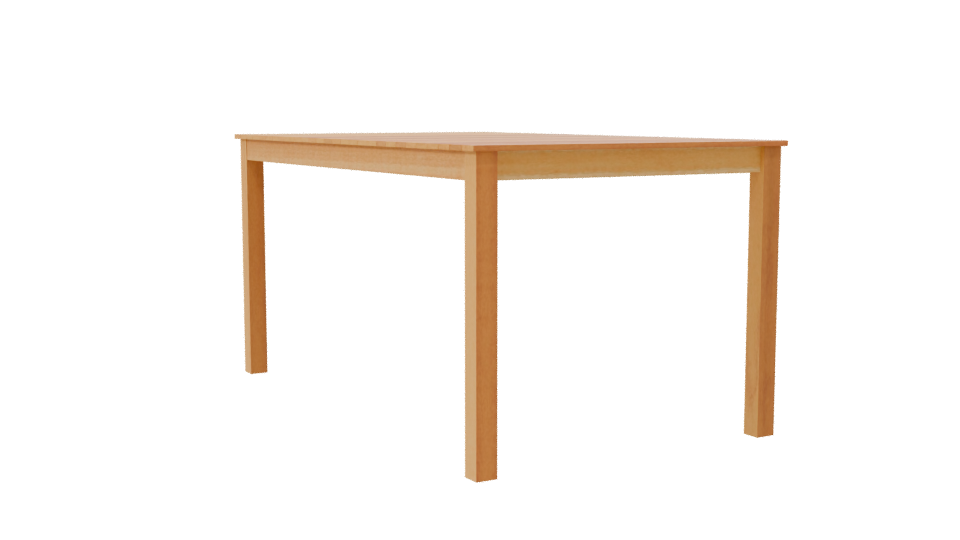 Stylish Wooden Dining Table 3D Model - Professional 3D Model Render 7