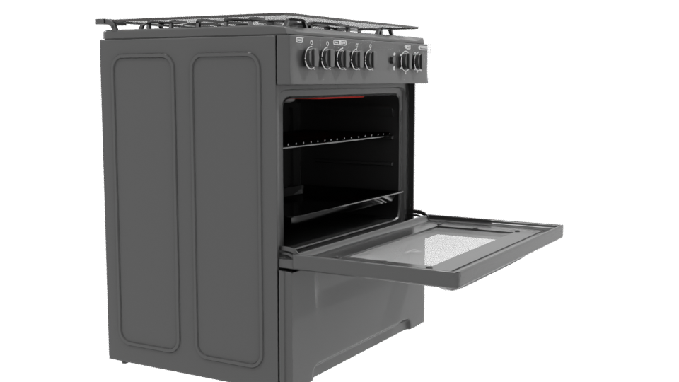 Stainless Steel Kitchen Oven 3D - Professional 3D Model Render 9