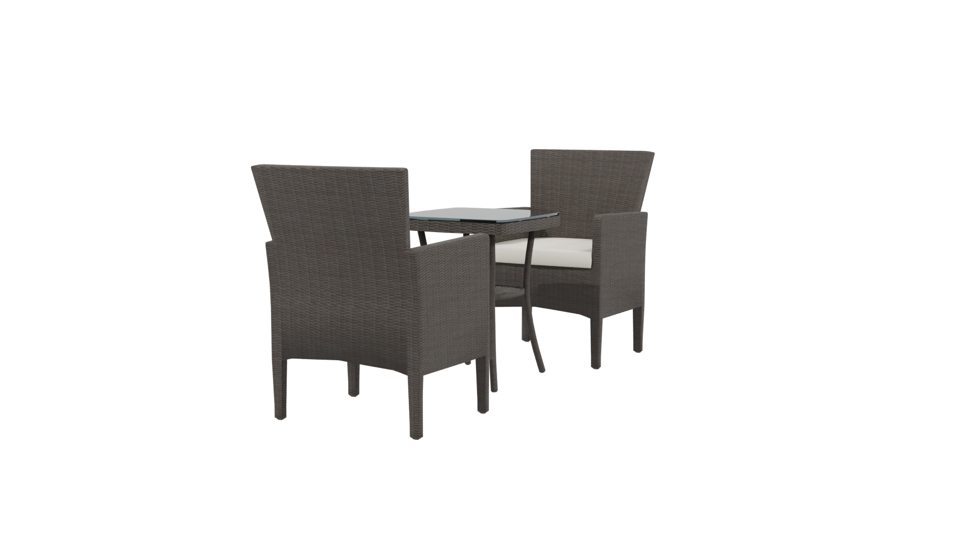 Stylish Outdoor Rattan Furniture Set 3D Model - Professional 3D Model Render 3