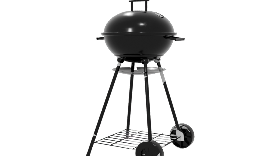 Stylish Outdoor Charcoal Grill 3D - Professional 3D Model Render 6