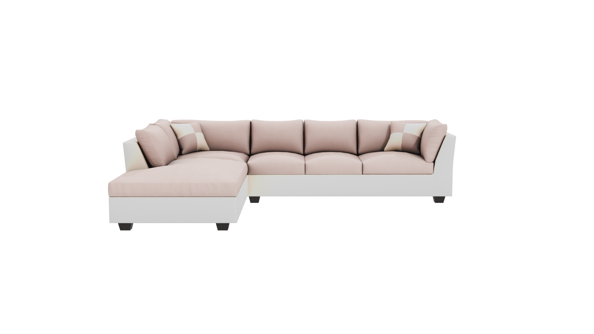 Modern L-Shaped Sofa 3D Model - Professional 3D Model Render 11