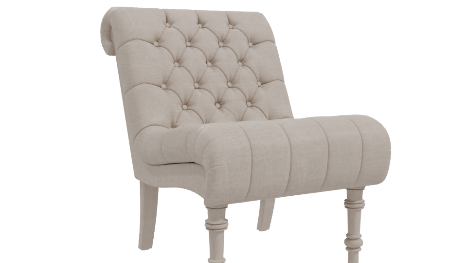 Elegant Fabric Accent Chair 3D - Professional 3D Model Render 10