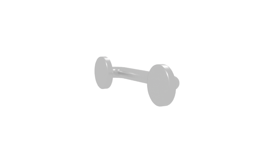 30cm Nickel Bathroom Safety Bar 3D - Professional 3D Model Render 7