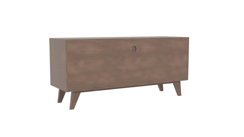 Stylish Wooden Entertainment Center 3D - Professional 3D Model Render 4