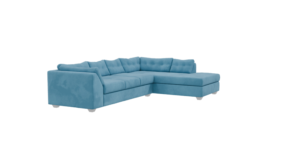 Stylish Sectional Sofa Model - Professional 3D Model Render 9