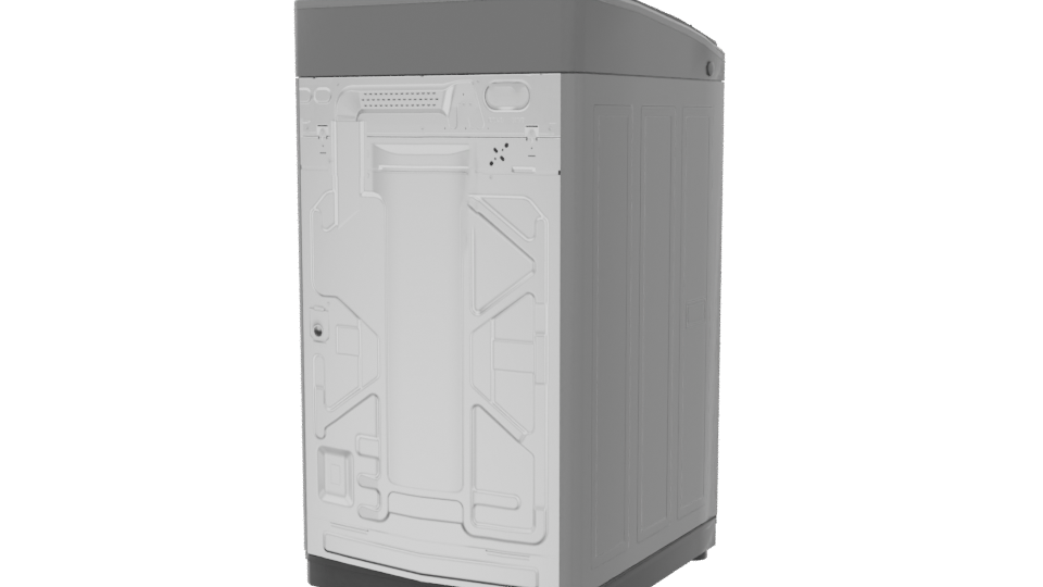 Sleek Modern Top-Load Washing Machine 3D Model - Professional 3D Model Render 6