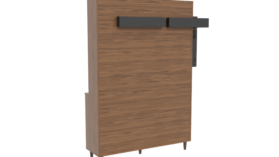 Stylish Wooden Cabinet 3D Model - Professional 3D Model Render 4