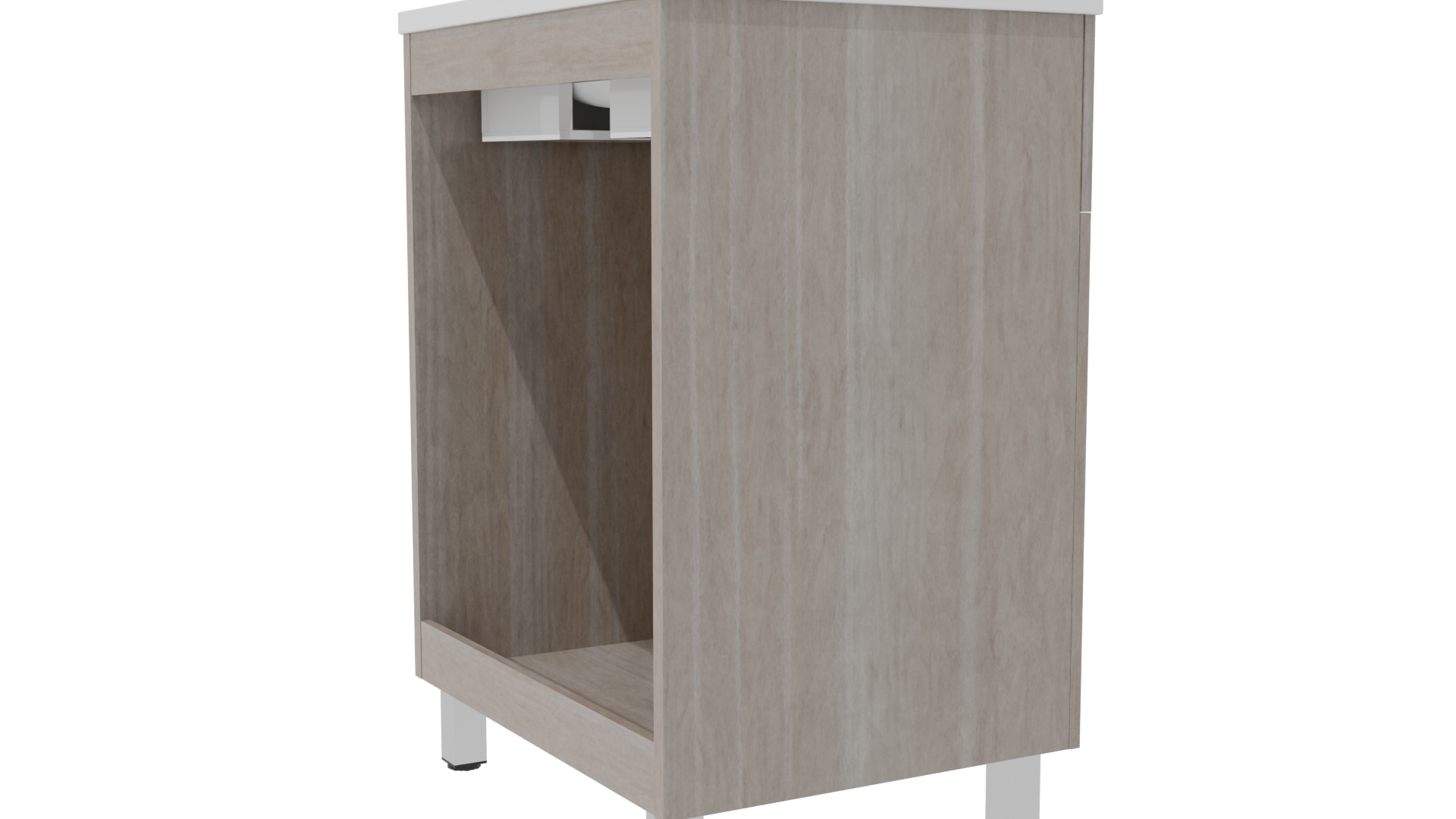 Stylish Wooden Storage Cabinet 3D - Professional 3D Model Render 7