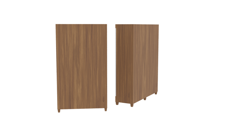 Stylish Wooden Wardrobe Set 3D - Professional 3D Model Render 4