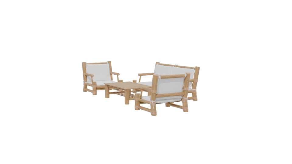 Stylish Outdoor Sofa Set 3D - Professional 3D Model Render 13