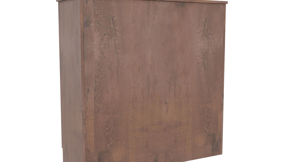 Stylish Wooden Storage Cabinet 3D - Professional 3D Model Render 4