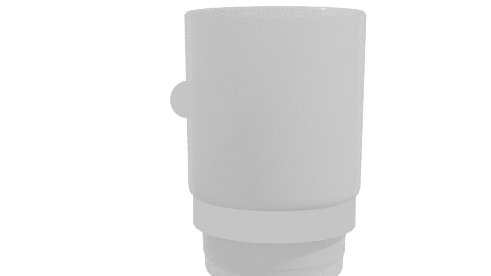 Stylish Glass Tumbler with Metal Base 3D Model - Professional 3D Model Render 10