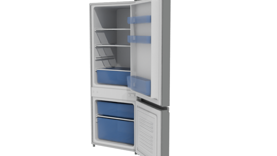 Stylish Modern Refrigerator 3D Model - Professional 3D Model Render 12