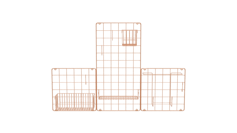 Stylish Wire Storage Basket Set 3D Model - Professional 3D Model Render 5