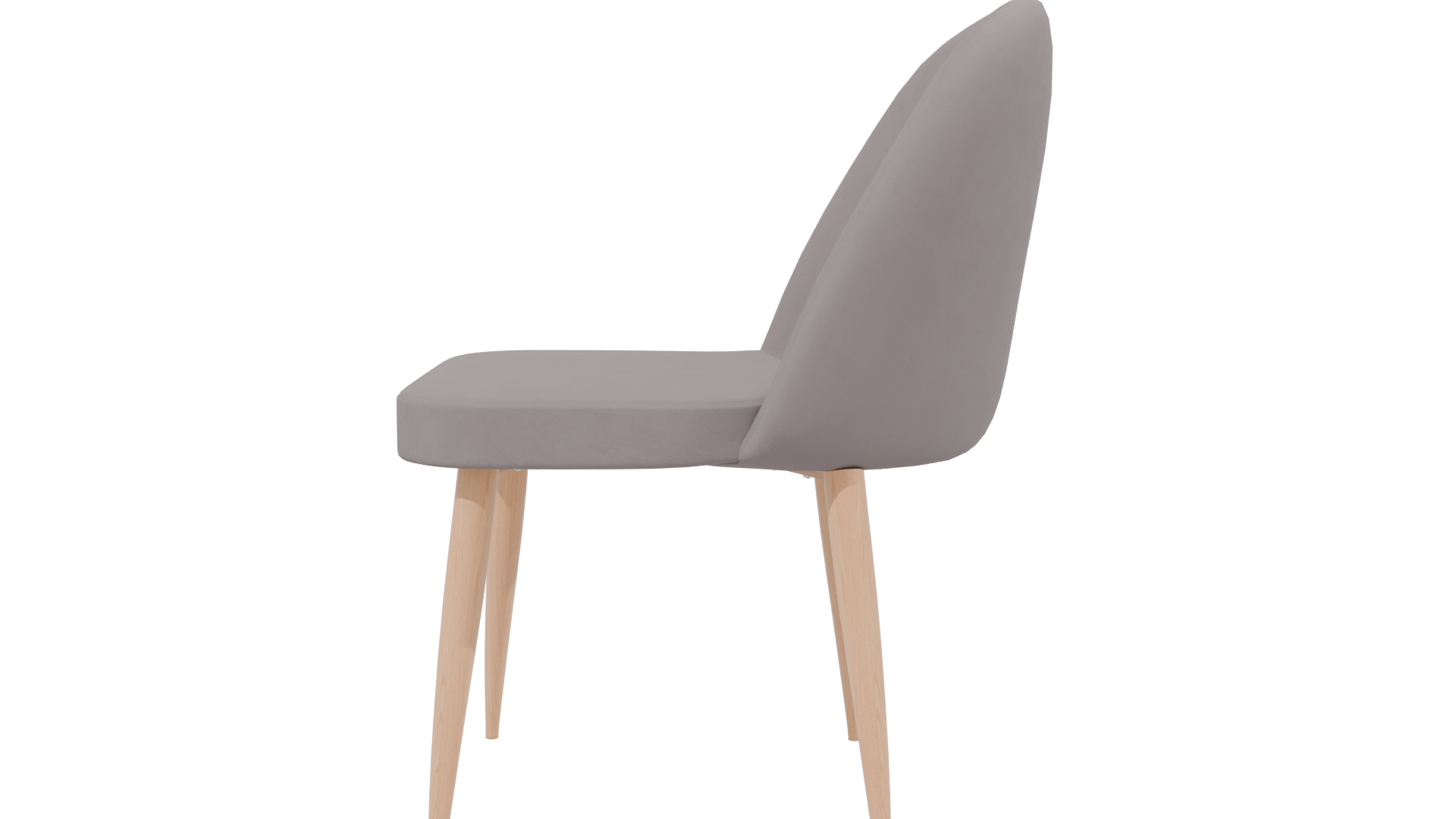 Stylish Velvet Dining Chair 3D Model - Professional 3D Model Render 2