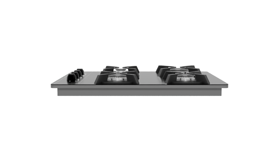 Sleek Gas Cooktop 3D Model - Professional 3D Model Render 5