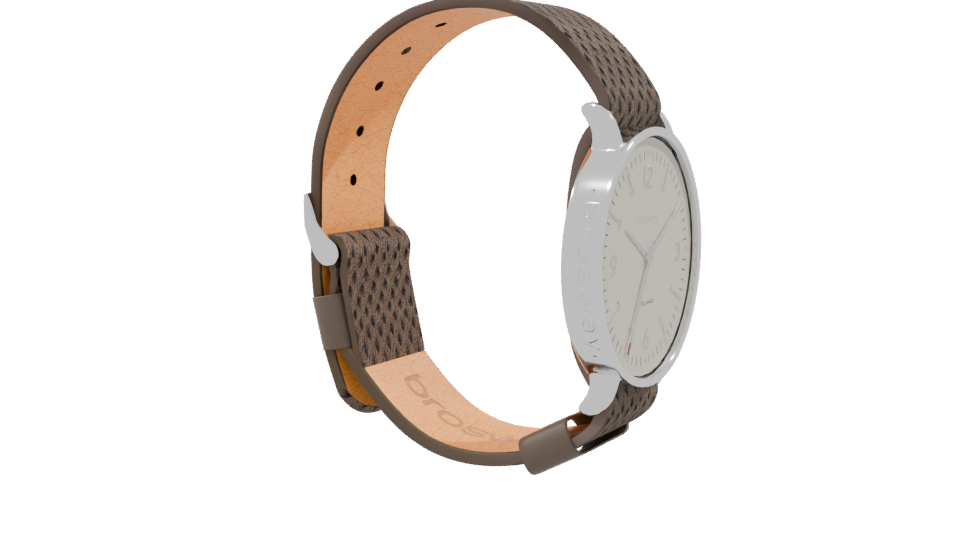 Elegant Leather Strap Watch 3D - Professional 3D Model Render 9